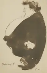 Joseph Simpson, Untitled, charcoal and ink on buff paper 48 x 29cm Provenance: With Chris Beetles
