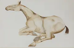 Elisabeth Frink, Untitled, pencil and watercolour 52 x 77cm .