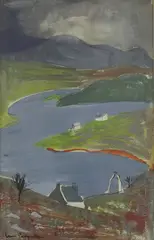 Untitled by Anne Redpath, watercolour and gouache on paper 20 x 12cm Exhibited: Portland Gallery, sold Oct 2019