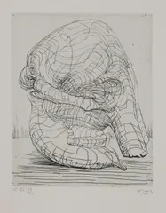Untitled by Henry Moore, Henry Moore OM CH (1898-1986) ELEPHANT SKULL PLATE VII (Cramer 120) Etching, sold Oct 2019