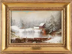 Nelson Augustus Moore, April Snow, oil on canvas