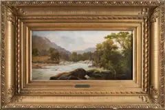 John William Casilear, Housatonic River at Cornwall, oil on canvas