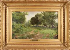 John Lee Fitch, Visit at the Wall, oil on canvas
