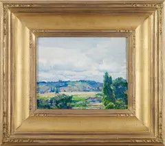 John Fulton Folinsbee, Cher Valley, Bourré, oil on canvas board
