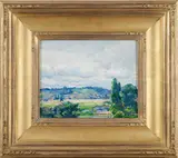 John Fulton Folinsbee, Cher Valley, Bourré, oil on canvas board