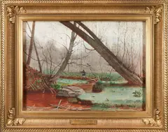 Nelson Augustus Moore, Early Spring, Kensington, watercolor on paper