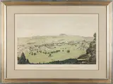 Titus H. Darrow, Farmington and the Valley of the Tunxis, from the South East published by E.B. & E.C. Kellogg (American, 1840-1867), hand-colored engraving