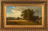 James Renwick Brevoort, Shower at Harvest Time, Farmington, oil on canvas