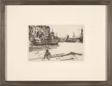 James Abbott McNeill Whistler, Eagle Wharf, etching on wove paper