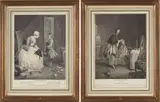 Jean-Baptiste-Siméon Chardin, A Pair of Framed 19th-Century French Prints, engraving on laid paper