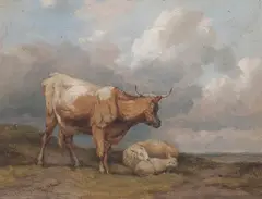 Ra Thomas Sidney Cooper, In the meadow, oil on panel