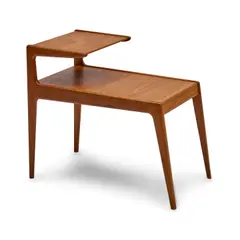 Kurt Ostervig, Two-Tiered Side Table, teak, apparently unsigned