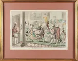 James Gillray, The Bridal-Night, etching and aquatint with hand coloring