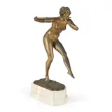 Paul Philippe, Art Deco Bronze Sculpture of a Nymph,, Art Deco Bronze Sculpture of a Nymph,