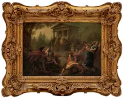 Vinzenz Fischer, Rape of the Sabine Women, oil on canvas