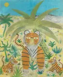 Henri Hecht Maik, La maman tigre, oil on canvas