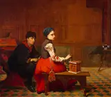 Christoffel Bisschop, The offer of marriage, oil on canvas