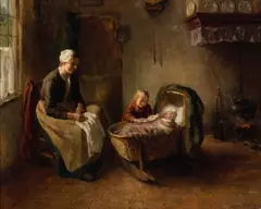The young family by Bernard de Hoog, oil on canvas, offered Sep 2024