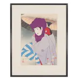 Itō Shinsui, Purple Hood (Okoso-zukin), c. 1950, Woodblock in colors on wove paper