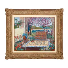 John Powell, Porch with settee, oil on canvas