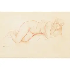 Charles Despiau, Nu etondu, sanguine on paper