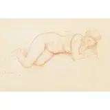 Charles Despiau, Nu etondu, sanguine on paper
