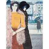 Charles Levier, Sur les quais, oil on canvas