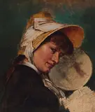 Charles Osborne, A study of a woman in a bonnet; and a study of a bespectacled gentleman (two works), both oil on board