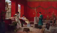 Ettore Forti, The antique dealer, oil on canvas