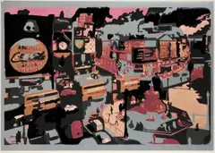Dieter Roth, 6 Piccadillies, 1969, 6 doppelseitige Serigraphien über Offset, auf Holzpappe aufgezogen, in der Original-Kartonkassette