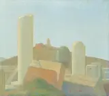 Joseph Anton Schneiderfranken, Die Ruinen auf Kos (Griechenland), 1913, Öl auf Leinwand