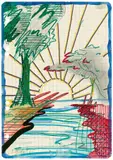 Sigmar Polke, Ohne Titel, 1965, Filzstift und Bleistift auf kariertem Papier