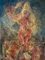 Rochus Gliese, Sternenpflücker, Um 1917, Öl auf Leinwand