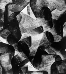 Otto Steinert, Aggression II, 1966, Silbergelatineabzug. Photomontage. Negativ­abzug
