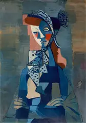 Jeanne Mammen, Frau mit verschränkten Armen, Um 1935, Tempera auf Karton