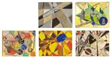 Felix Klee, Und doch Dessau!“ (An Karla Grosch), 1927, Aquarell und Collage auf 5 zusammengenähten Büttenpapieren