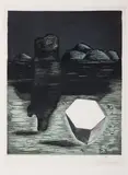 Josef Šíma, Crystal, 1935, coloured woodcut, paper