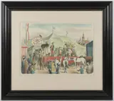 Václav Fiala, Varieté Circus, 1930s, lithography, paper