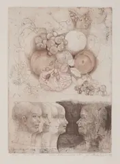 Jiří Anderle, Vanitas XI., 1993, etching, paper
