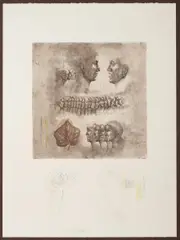Jiří Anderle, Small Leaf, 1990, etching, drawing, paper