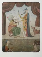 Adolf Born, Il Dottore, 1990s, lithography, paper