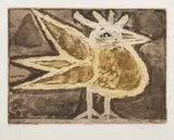 Ota Janeček, Bird, 1948, etching, paper