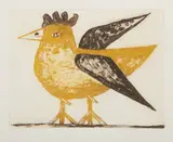 Ota Janeček, Bird, 1949, etching, paper