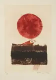 Ota Janeček, Sunset, 1980s, drypoint, paper