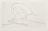 Ota Janeček, Sleeping, 1964, drypoint, paper