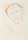 Ota Janeček, Sleeping Woman, 1987, drypoint, paper