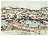 Michael Frary, Coast Town (Bay Front), 1964, Oil on Masonite