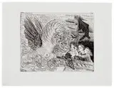 Pablo Picasso, Taureau ailé contemple par Quatre Enfants (from La Suite Vollard), Etching on Montval paper with Vollard watermark
