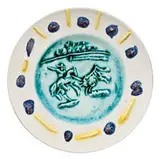 Picador by Pablo Picasso, 1953, White earthenware clay with decoration in engobes under glaze, sold Oct 2013