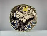 Goat's Head in Profile by Pablo Picasso, 1952, White earthenware clay with decoration in engobes under partial brushed glaze, sold Oct 2013